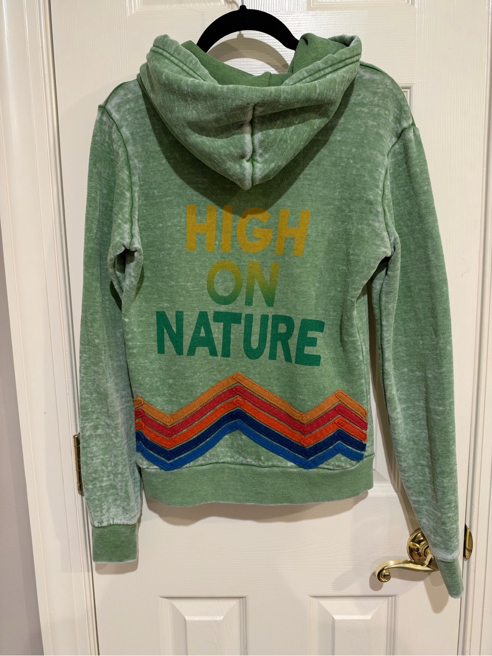Aviator Nation Green 'High On Nature' Zip Hoodie - Picture 3 of 4